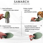 SAMARCH Hunde Trinkflaschen Set 800ml – Edelstahl Wasserflasche mit Silikon Napf & Tasche – Bild 3