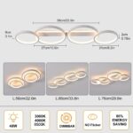 MYCUL LED Deckenlampe 48W dimmbar – Ringform Deckenleuchte 86cm mit Fernbedienung & APP – Bild 4