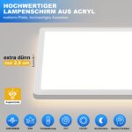 58x20 cm Dimmbare LED Deckenlampe mit Fernbedienung – 24W Rechteckige Panel für Wohn- & Badezimmer – Bild 4