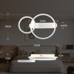 Amdelne LED Deckenleuchte 50cm 2-Ring Design – 36W Dimmbar mit Fernbedienung für Wohnzimmer – Bild 7