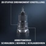 STAHLWERK Akku-Schlagbohrschrauber ASB-20 ST 20V Brushless – 60 Nm, 2-Gang, 4 Ah Li-Ion, 50-tlg. Set – Bild 7