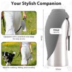 Vsshe 700 ml Hunde Trinkflasche mit Faltnapf – Auslaufsicher für Wanderungen & Camping – Bild 4