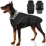 Hundemantel XL wasserdicht mit Fleecefutter – Winterjacke für grosse Hunde