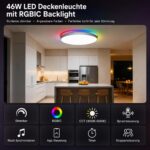 Yesenlight Smarte Deckenlampe 46W 4600lm – RGBIC & CCT 3000K-6500K mit Sprachsteuerung – Bild 2