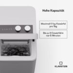 Klarstein IceCraft Eiswürfelmaschine – 12 kg/24 h, Eiswürfel in 6 Minuten, 2 Größen – Bild 3