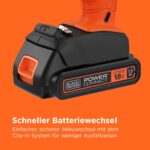 BLACK+DECKER 18V Akku-Bohrschrauber BCD001C1-QW – 37 Nm für Heimwerker – Bild 8