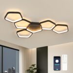 Kuwork LED Deckenleuchte 90 cm 58W – Dimmbar mit Fernbedienung für Wohnzimmer & Schlafzimmer