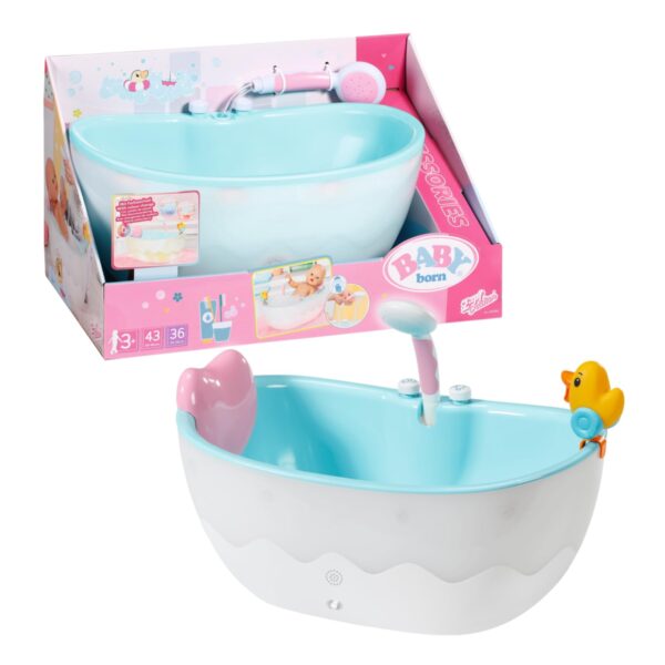 BABY Born Badewanne mit Farbwechsel & Dusche – Interaktives Puppenbadespaß für 36 & 43 cm