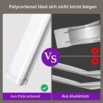 Viugreum 2er Set 40W LED-Feuchtraumleuchte 115cm IP65 – 4800lm Neutralweiss für Werkstatt & Bad – Bild 4