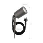 Ledvion LED Erdspiessstrahler Aluminium IP65 – Gartenbeleuchtung mit 2m Kabel & GU10 – Bild 9