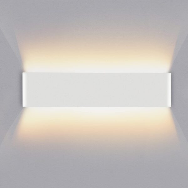 Lureshine Wandlampe 40cm 16W Aluminium – Up & Down LED Wandleuchte Warmweiss 3000K