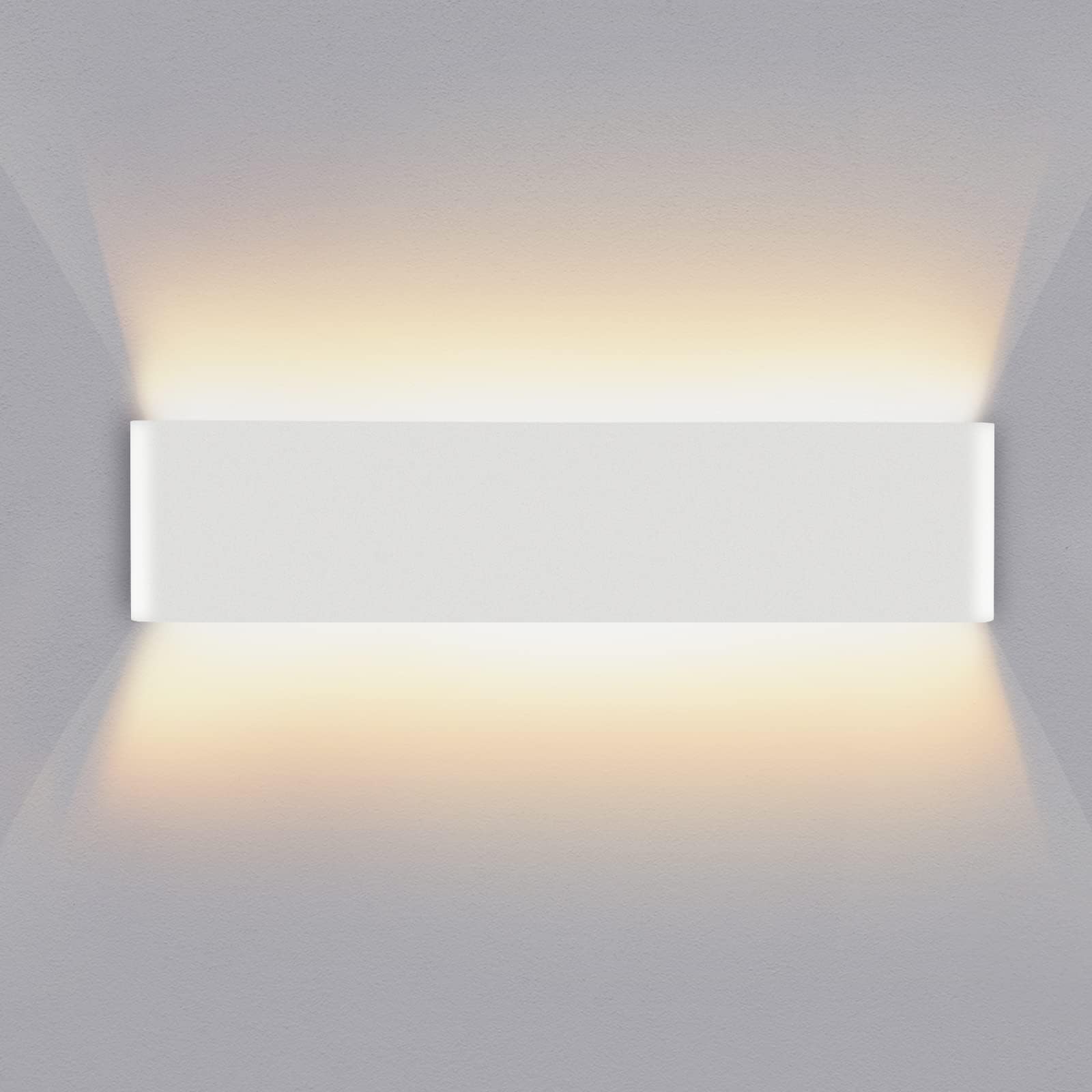 Lureshine Wandlampe 40cm 16W Aluminium – Up & Down LED Wandleuchte Warmweiss 3000K