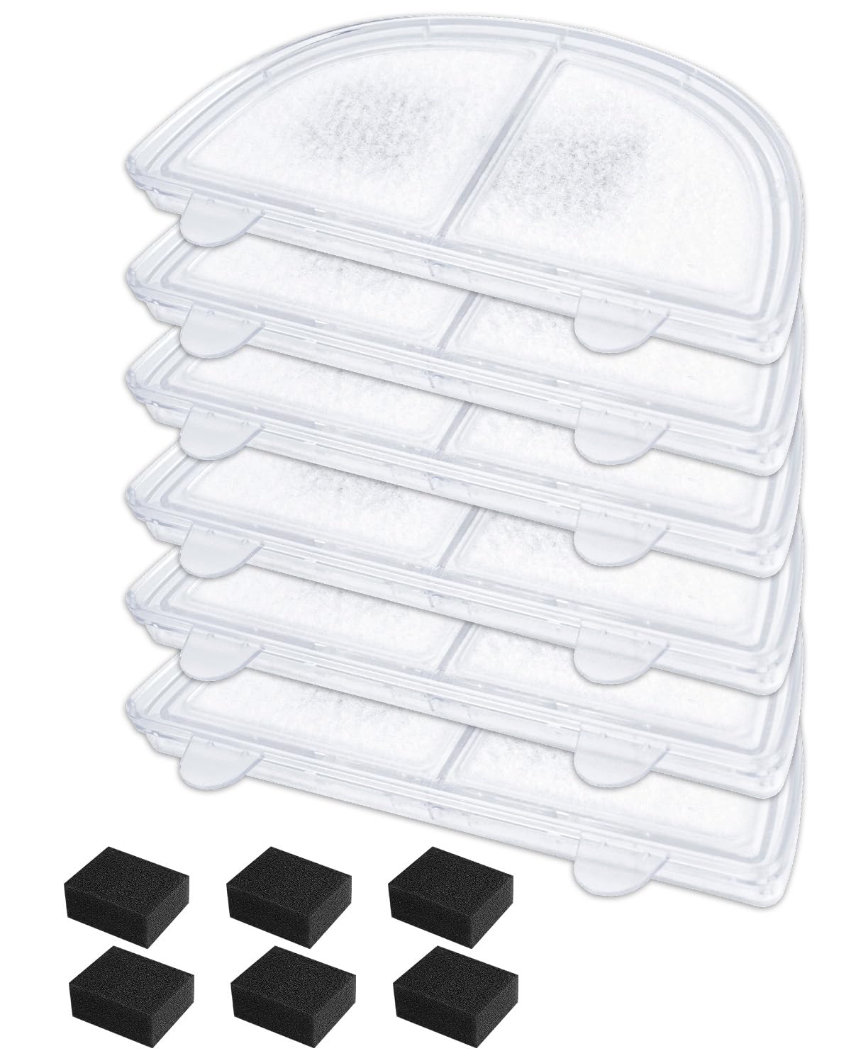 ZaKaBox Katzenbrunnen Filter für Homerunpet WF20, CF20, BF10 – 6er Set