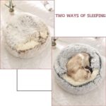 Fashionapple Katzenbett Höhle – Flauschiges Plüsch-Donut mit Kapuze für Katzen & Welpen – Bild 3