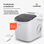 Klarstein Eiswürfelmaschine 12kg/24h – Tragbarer Eisbereiter mit 2 Grössen für Partys – Bild 4