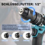 AUTOJARE 13mm Akku Schlagbohrschrauber mit Makita 18V – 90 N.m bürstenlos – Bild 4