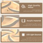 OTREN LED Deckenlampe 60 cm, 48W Dimmbar mit Fernbedienung – Blütendesign für Wohnzimmer & Schlafzimmer – Bild 3