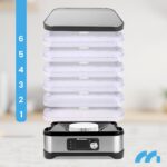 MalTec Dörrgerät 450W mit Timer & 5 Ebenen – Lebensmitteltrockner für Obst, Gemüse & Pilze – Bild 4