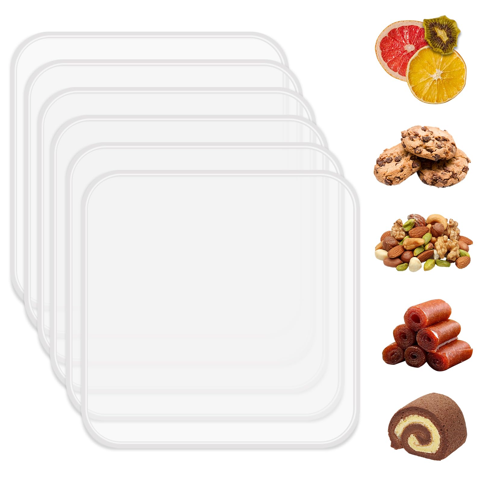 61YGHluv4oL._SY1600_.jpg Cercker Silikon-Dörrschalen 27,9 cm – 6er-Set für Dörrautomat & Dehydrator – Bild 1