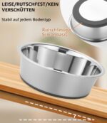 Zaxiva Hundenapf Edelstahl 2er-Set 1750ml – Rutschfest & Spülmaschinenfest für Mittelhunde – Bild 5