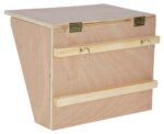 Kerbl Pet Heuraufe mit Sitzbrett 25x17x20cm – Futterstation für Kaninchen & Kleintiere – Bild 2