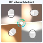 BOBOPAI 12W LED Wandleuchte mit Touch Control – Dimmbar & 360° drehbar für Schlafzimmer – Bild 3