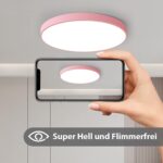 BTLINK LED Deckenleuchte Ø40cm Rosa – 36W Warmweiss 3000K für Schlafzimmer & Wohnzimmer – Bild 8