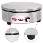 Beeketal BC40-1R Profi Crepes Maker – 400 mm Gusseisen Platte, 50-300 °C, Edelstahl – Bild 8