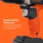 BLACK+DECKER 18V Akku-Bohrschrauber BCD001C1-QW – 37 Nm für Heimwerker – Bild 5
