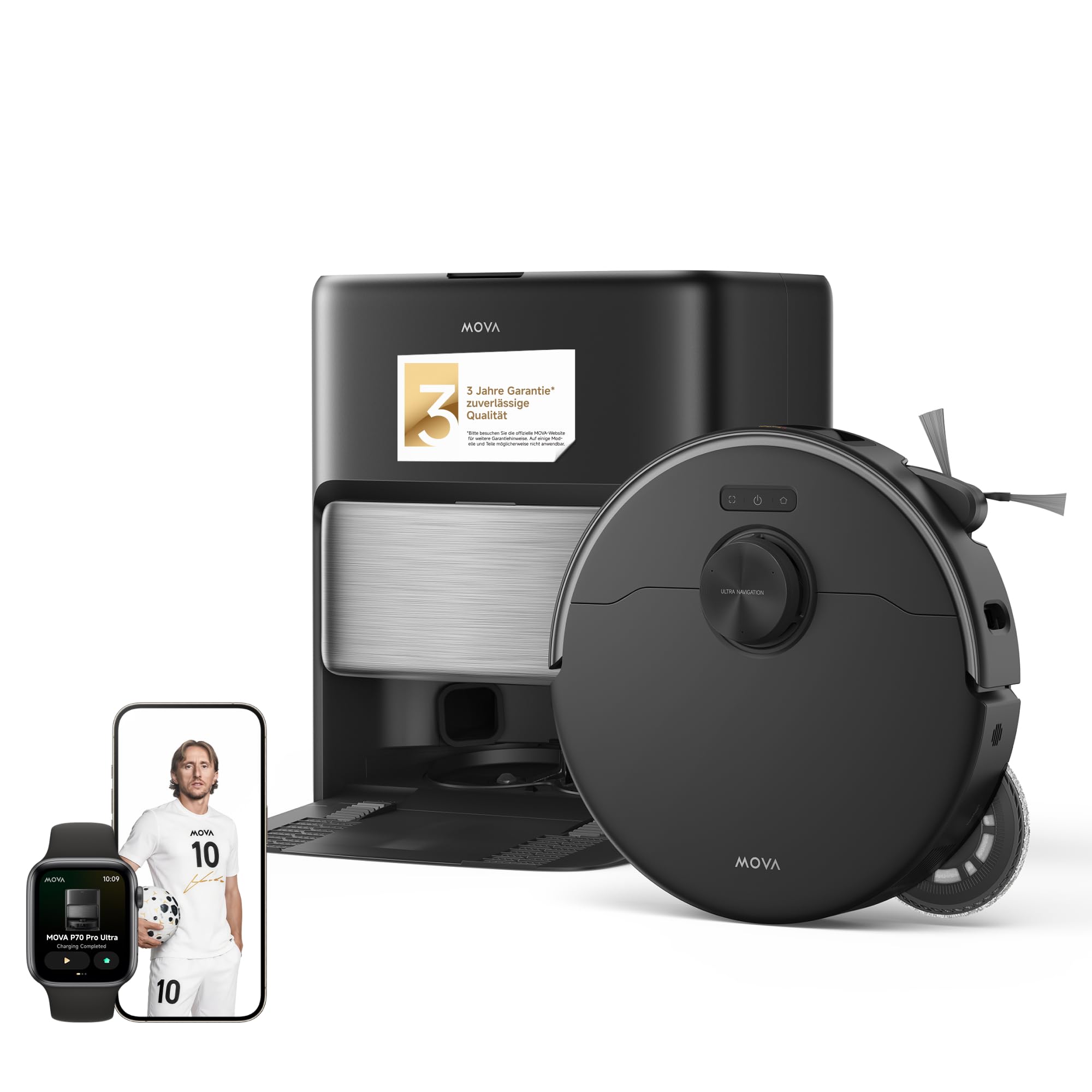 MOVA P70 Pro Ultra Saugroboter mit 30.000Pa Saugkraft – Intelligente Saug- & Wischstation