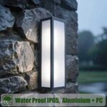 EBION Aussenleuchte Wand Anthrazit mit E27 – IP65 Wandlampe Aluminium für Garten & Eingang – Bild 3