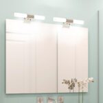 B.K.Licht Spiegelleuchte Bad 44,5cm mit Steckdose & LED – Chromoptik Badezimmerlampe – Bild 4