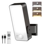FULNIX Aussenlampe mit Bewegungsmelder 12000mAh – LED Wandleuchte IP65 mit Fernbedienung