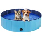 DASBET Faltbarer Hunde-Pool 120 cm Ø – PVC Planschbecken mit rutschfestem Boden für Hunde & Welpen