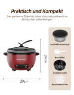 Eamoment 1L Reiskocher mit Dampfgarer – Antihaft-Reiskocher für 1–5 Personen – Bild 2