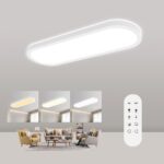 Goodjoo LED-Deckenleuchte 24W 3100LM dimmbar – Oval 60x20cm mit Fernbedienung