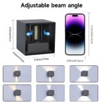 FUPE LED 15W Wandleuchte mit 3 Lichtfarben – IP65 Außenwandlampe mit einstellbarem Abstrahlwinkel – Bild 5