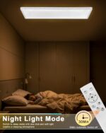 Bowfar LED Deckenleuchte 24W, 58x20cm – Dimmbar mit Fernbedienung für alle Räume – Bild 6