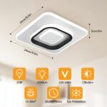 MELAYR LED Deckenleuchte 24cm Quadratisch – 3 Farbtemperaturen & Memory-Funktion – Bild 6