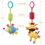 JoyLife Baby Hängespielzeug Set 4er – Plüschtiere mit Rassel für Kinderwagen & Autositz – Bild 3