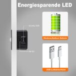 KwatTsz LED Wandleuchte mit Touch-Bedienung – Akku Wandlampe Warmweiss 2er Set – Bild 4