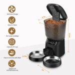 KATALICLAB Futterautomat 5L mit 2 Edelstahlnäpfen & Voice Recorder – Automatischer Futterspender für Katzen & Hunde – Bild 6