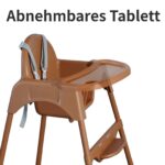 YALION Kinderhochstuhl Höhenverstellbar mit Tablett – 2-in-1 Essstuhl für Babys 6–36 Monate – Bild 4