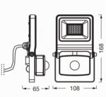 Osram ENDURA Flood Sensor 20W LED Aussenstrahler – Bewegungsmelder 3000K IP65 – Bild 2