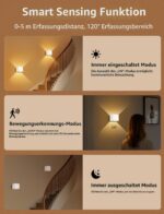 GeyouLux 6000mAh LED Wandleuchte mit Bewegungsmelder & Fernbedienung – 2er Set – Bild 6