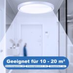Aulaiyi 2er Deckenlampe mit Radarsensor – LED Deckenleuchte 4000K für Flur & Treppe – Bild 3
