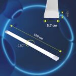 CBJKTX LED Deckenleuchte 120cm – 24W Neutralweiss 4000K Bürolampe Energiesparend – Bild 6