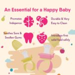 NatureBond Fruchtsauger Baby 2er Set mit 6 Silikonaufsätzen – Beissring & Obstschnuller ab 3 Monate – Bild 6