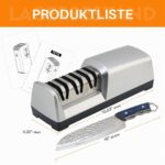 JOVANT Elektrischer Messerschärfer 3-in-1 – Profi-Schärfen für alle Küchenmesser – Bild 2