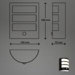 BRILONER LED Wandleuchte mit Bewegungsmelder & Akku – IP44 Aussenleuchte für Terrasse – Bild 3